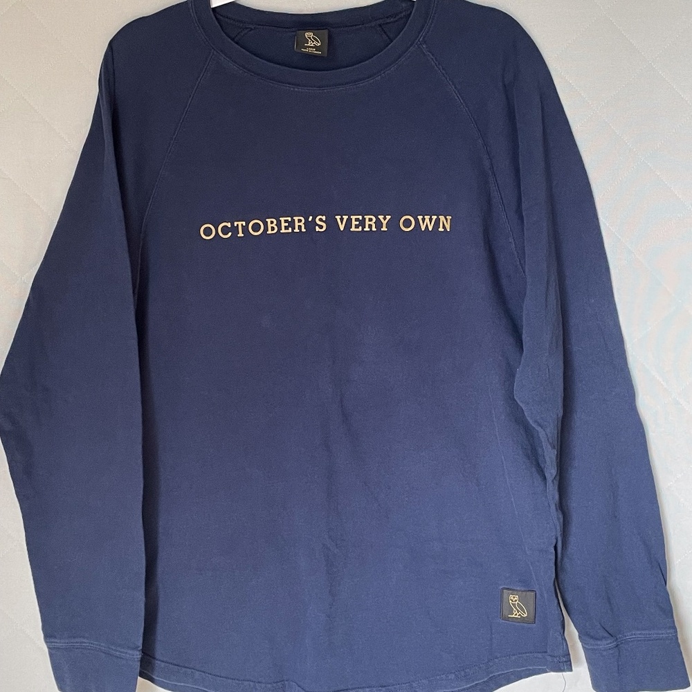 October's Very Own - Drake - Navy Raglan Long-Sleeved T-Shirt - Large